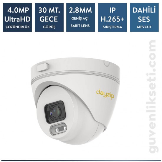 Dayzip DZ-4428 4MP IP Dome Sesli Kamera